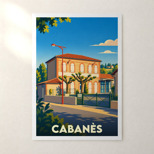 Affiche Cabanès (Tarn) – sans cadre, accrochée au mur