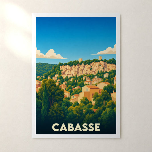 Affiche Cabasse – sans cadre, accrochée au mur