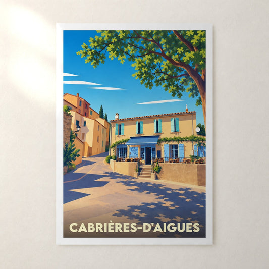 Affiche Cabrières-d'Aigues – sans cadre, accrochée au mur