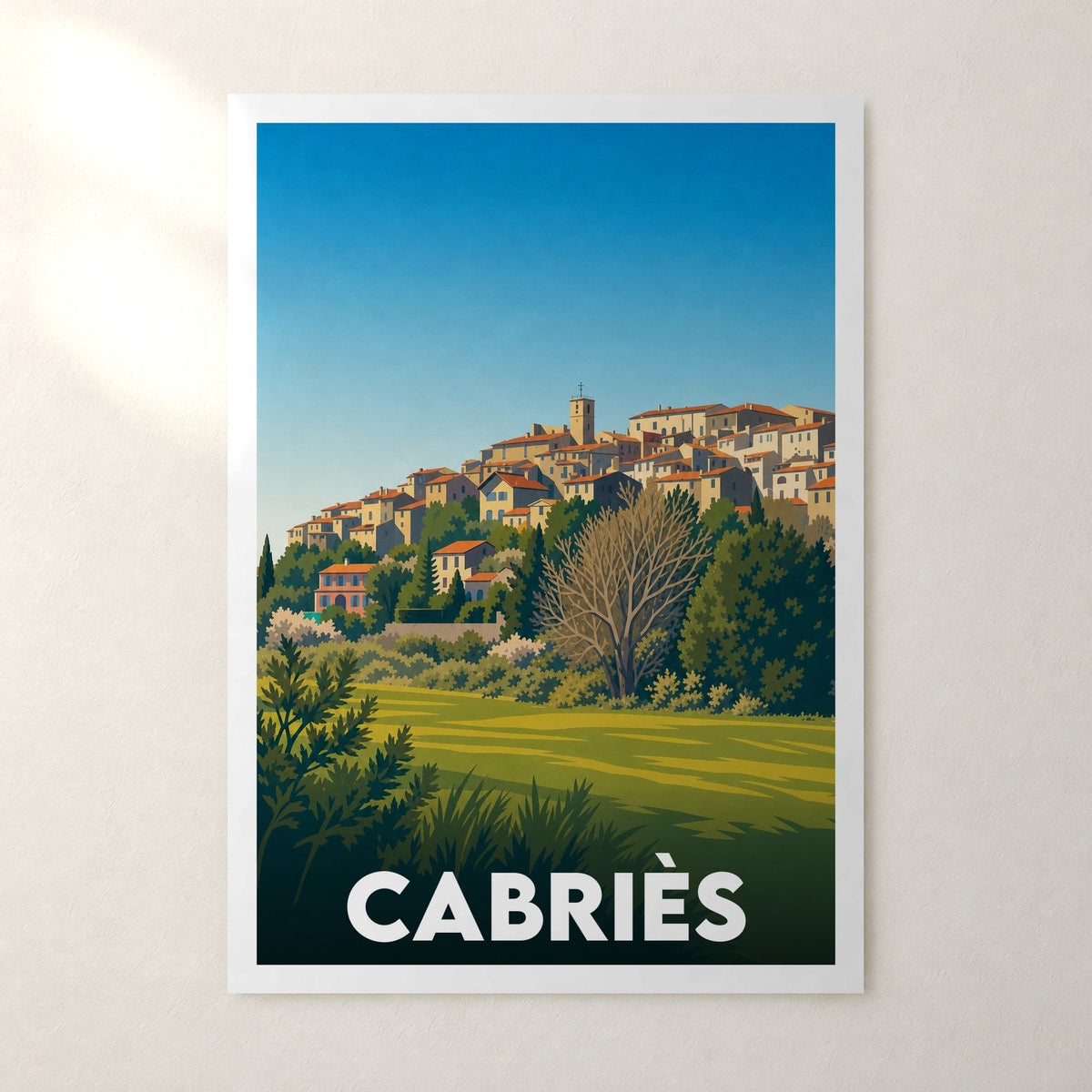 Affiche Cabriès – sans cadre, accrochée au mur