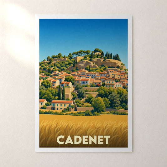 Affiche Cadenet – sans cadre, accrochée au mur