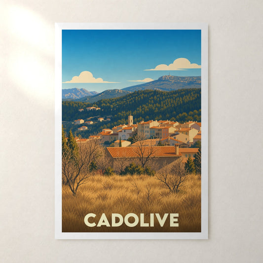 Affiche Cadolive – sans cadre, accrochée au mur
