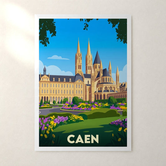 Affiche Caen – sans cadre, accrochée au mur