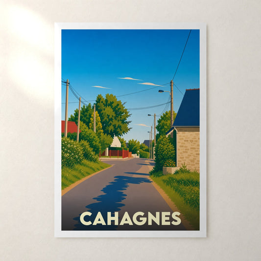 Affiche Cahagnes – sans cadre, accrochée au mur