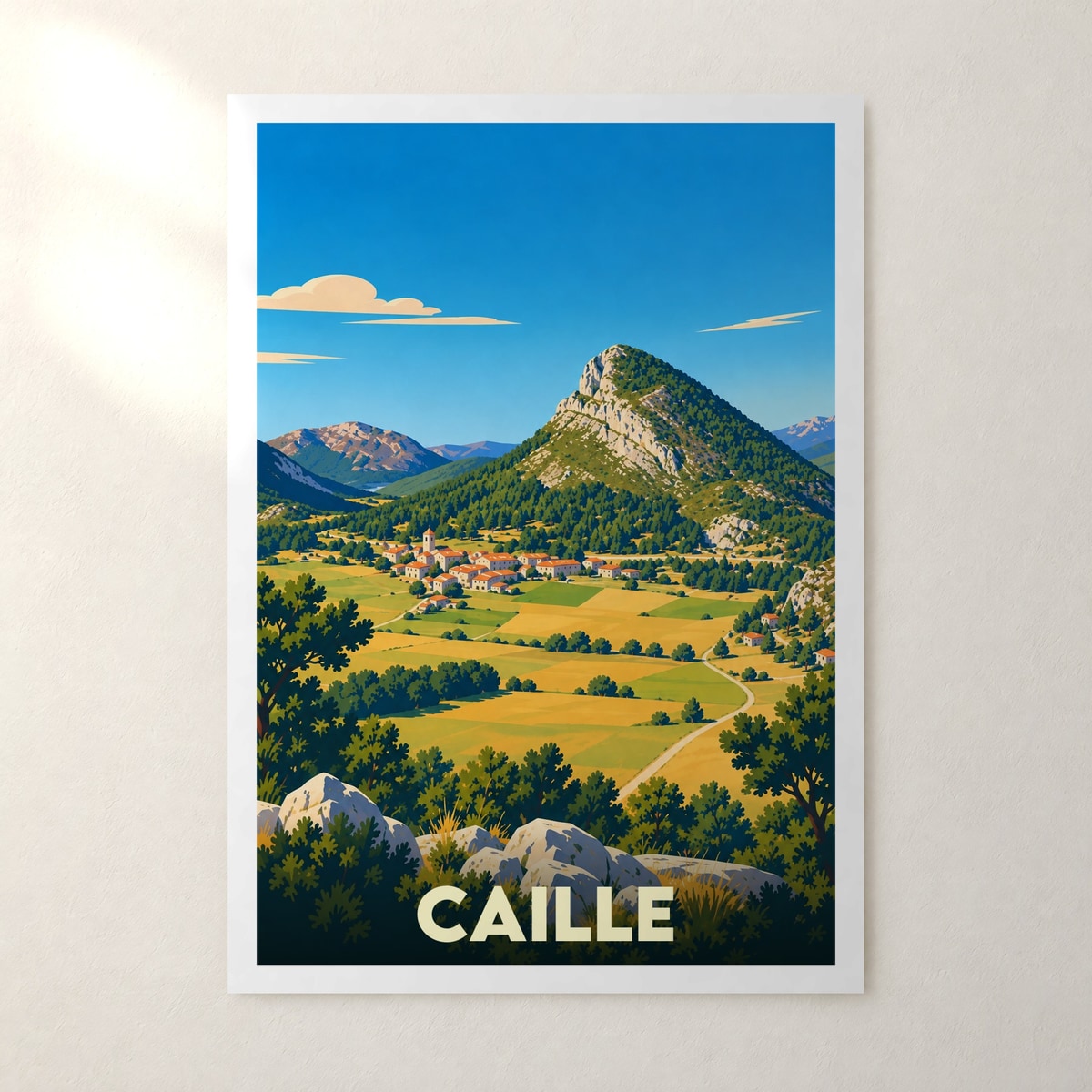 Affiche Caille – sans cadre, accrochée au mur