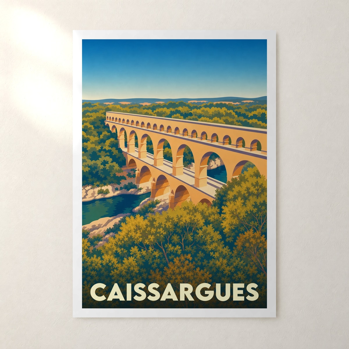 Affiche Caissargues – sans cadre, accrochée au mur