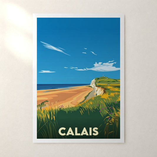 Affiche Calais – sans cadre, accrochée au mur
