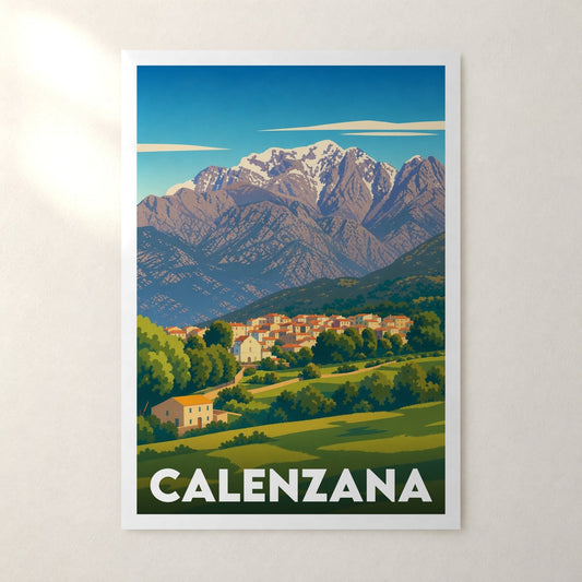 Affiche Calenzana – sans cadre, accrochée au mur
