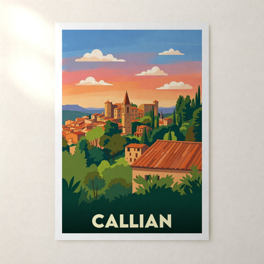 Affiche Callian – sans cadre, accrochée au mur