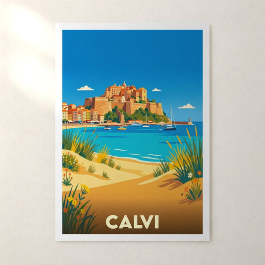 Affiche Calvi – sans cadre, accrochée au mur