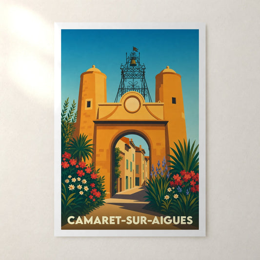 Affiche Camaret-sur-Aigues – sans cadre, accrochée au mur