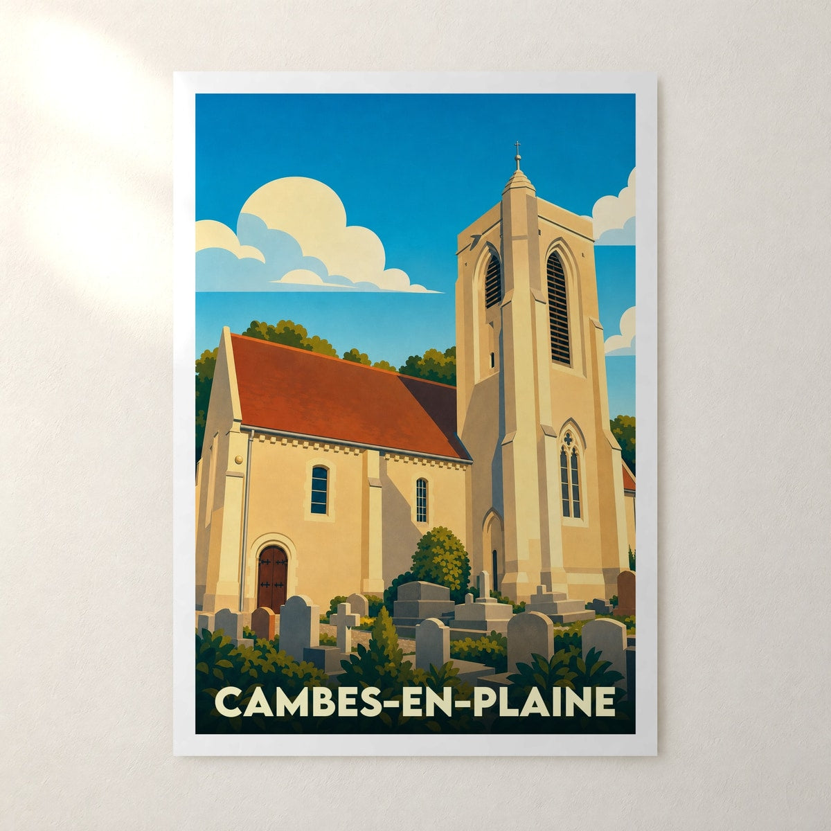 Affiche Cambes-en-Plaine – sans cadre, accrochée au mur