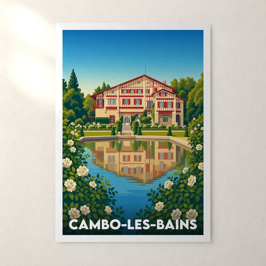Affiche Cambo-les-Bains – sans cadre, accrochée au mur