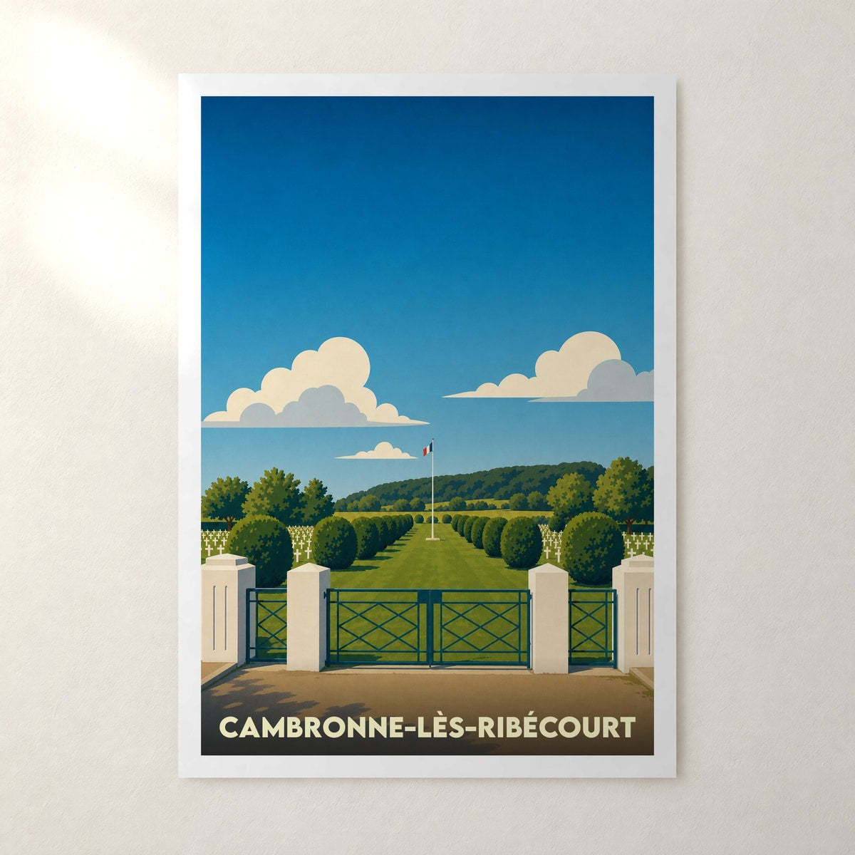 Affiche Cambronne-lès-Ribécourt – sans cadre, accrochée au mur