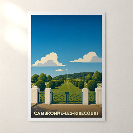 Affiche Cambronne-lès-Ribécourt – sans cadre, accrochée au mur