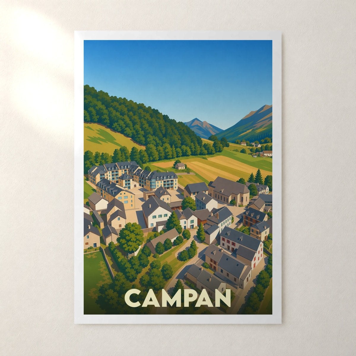 Affiche Campan – sans cadre, accrochée au mur