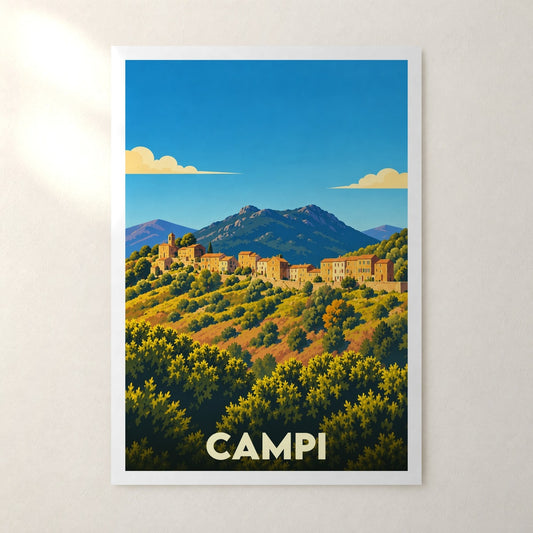 Affiche Campi – sans cadre, accrochée au mur