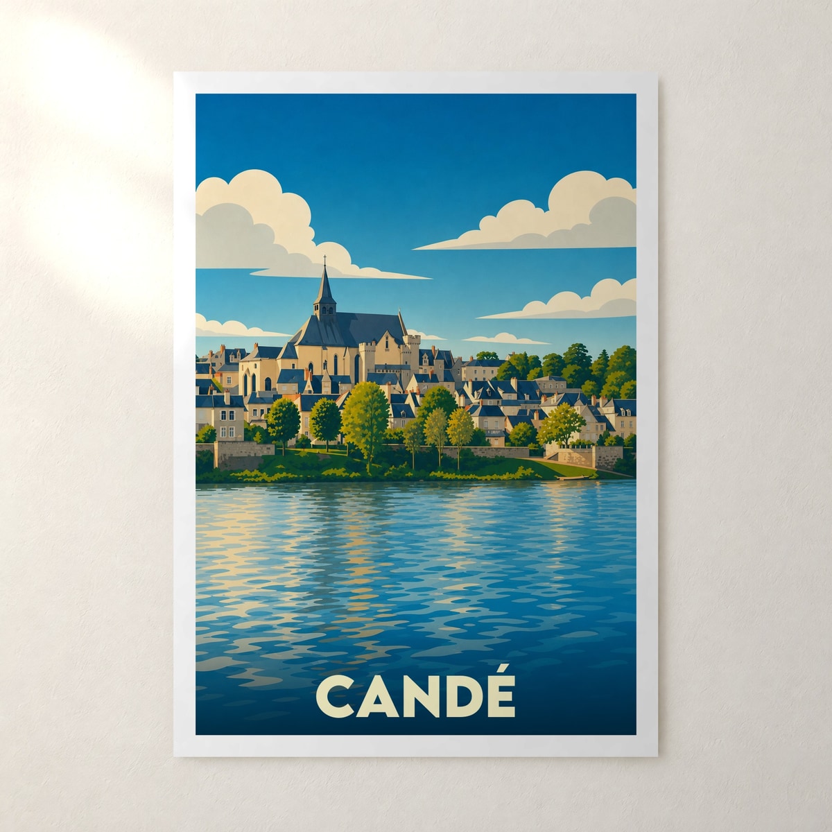 Affiche Candé – sans cadre, accrochée au mur