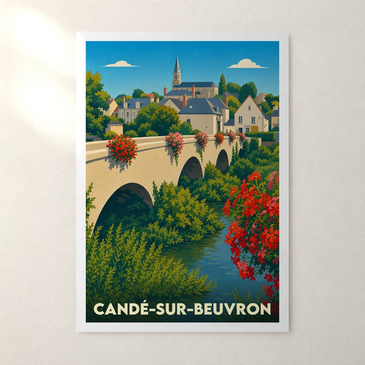 Affiche Candé-sur-Beuvron – sans cadre, accrochée au mur