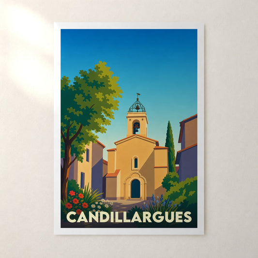 Affiche Candillargues – sans cadre, accrochée au mur