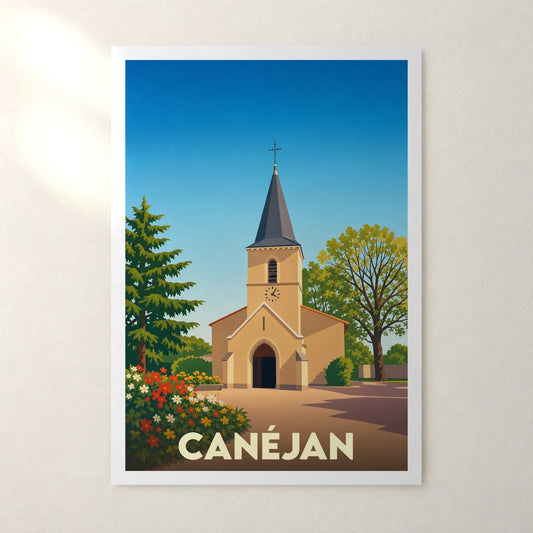 Affiche Canéjan – sans cadre, accrochée au mur