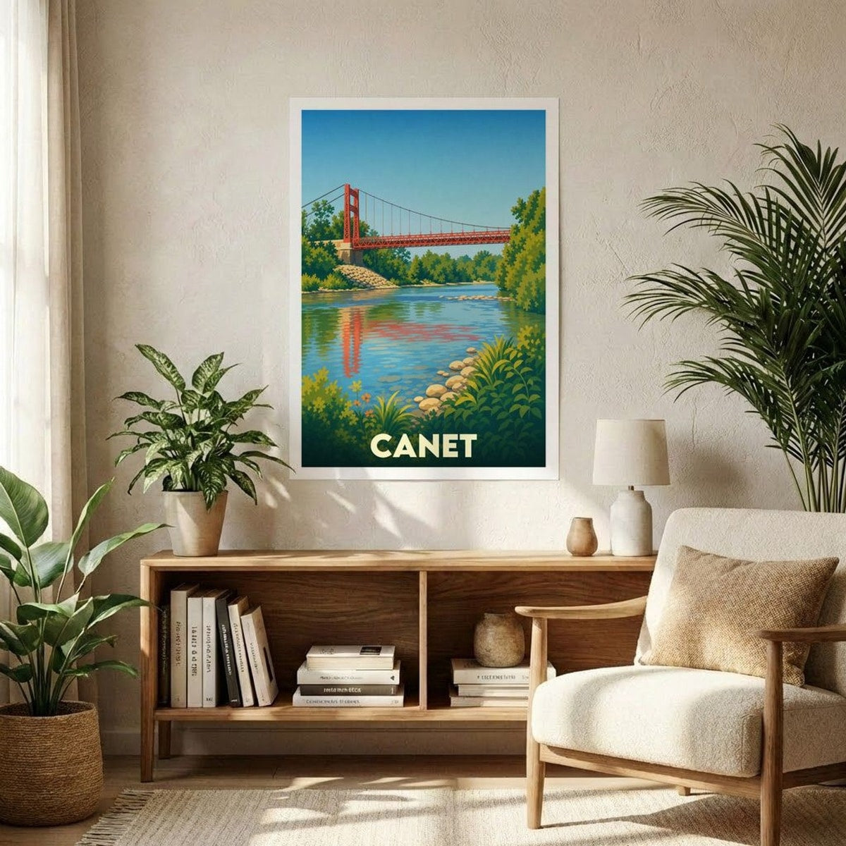 Affiche A1 (59,4 x 84,1 cm) Sans cadre souvenir de Canet