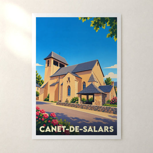 Affiche Canet-de-Salars – sans cadre, accrochée au mur