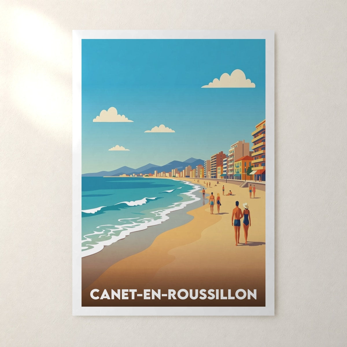 Affiche Canet-en-Roussillon – sans cadre, accrochée au mur