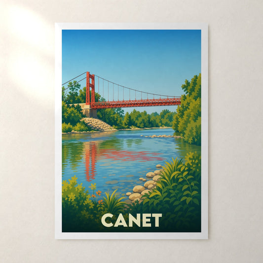 Affiche Canet – sans cadre, accrochée au mur