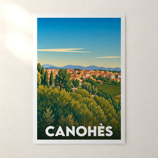 Affiche Canohès – sans cadre, accrochée au mur