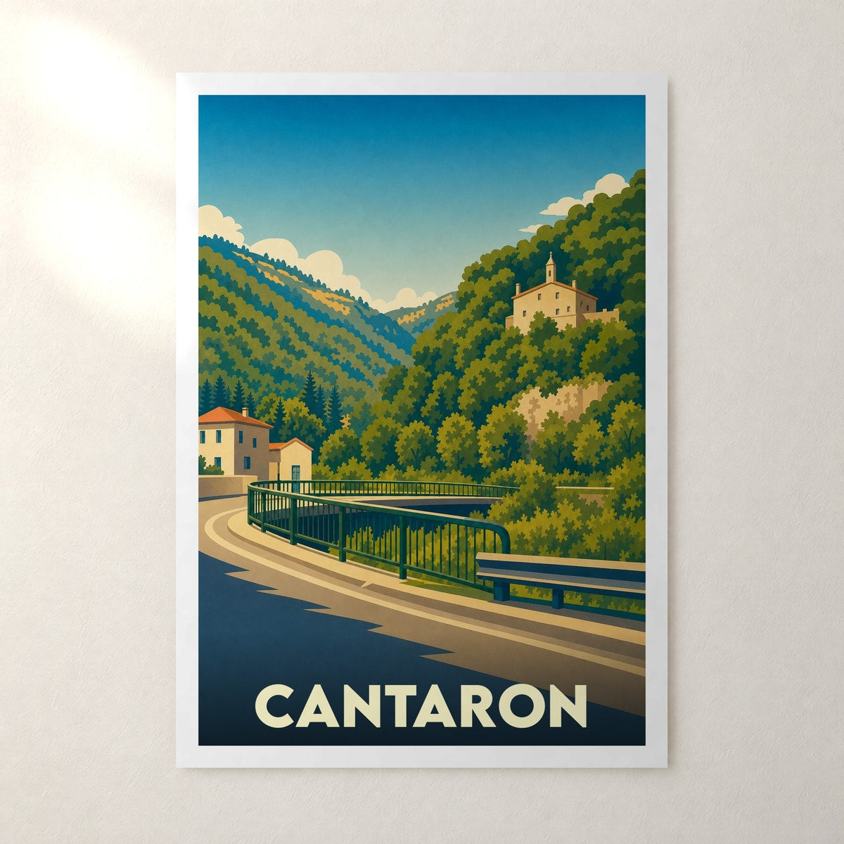 Affiche Cantaron – sans cadre, accrochée au mur