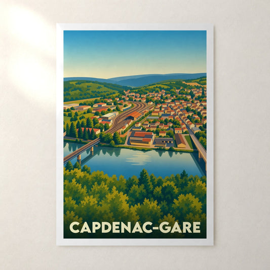 Affiche Capdenac-Gare – sans cadre, accrochée au mur