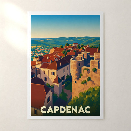 Affiche Capdenac – sans cadre, accrochée au mur