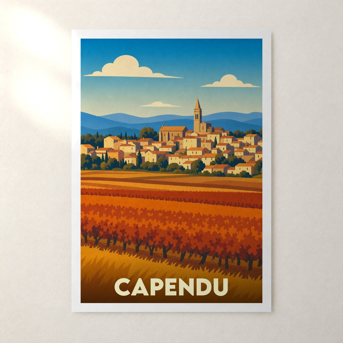 Affiche Capendu – sans cadre, accrochée au mur