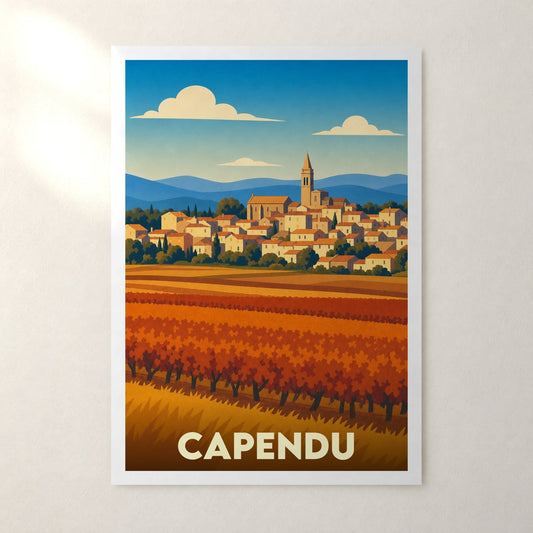 Affiche Capendu – sans cadre, accrochée au mur