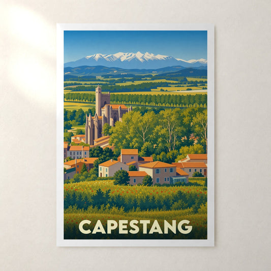 Affiche Capestang – sans cadre, accrochée au mur