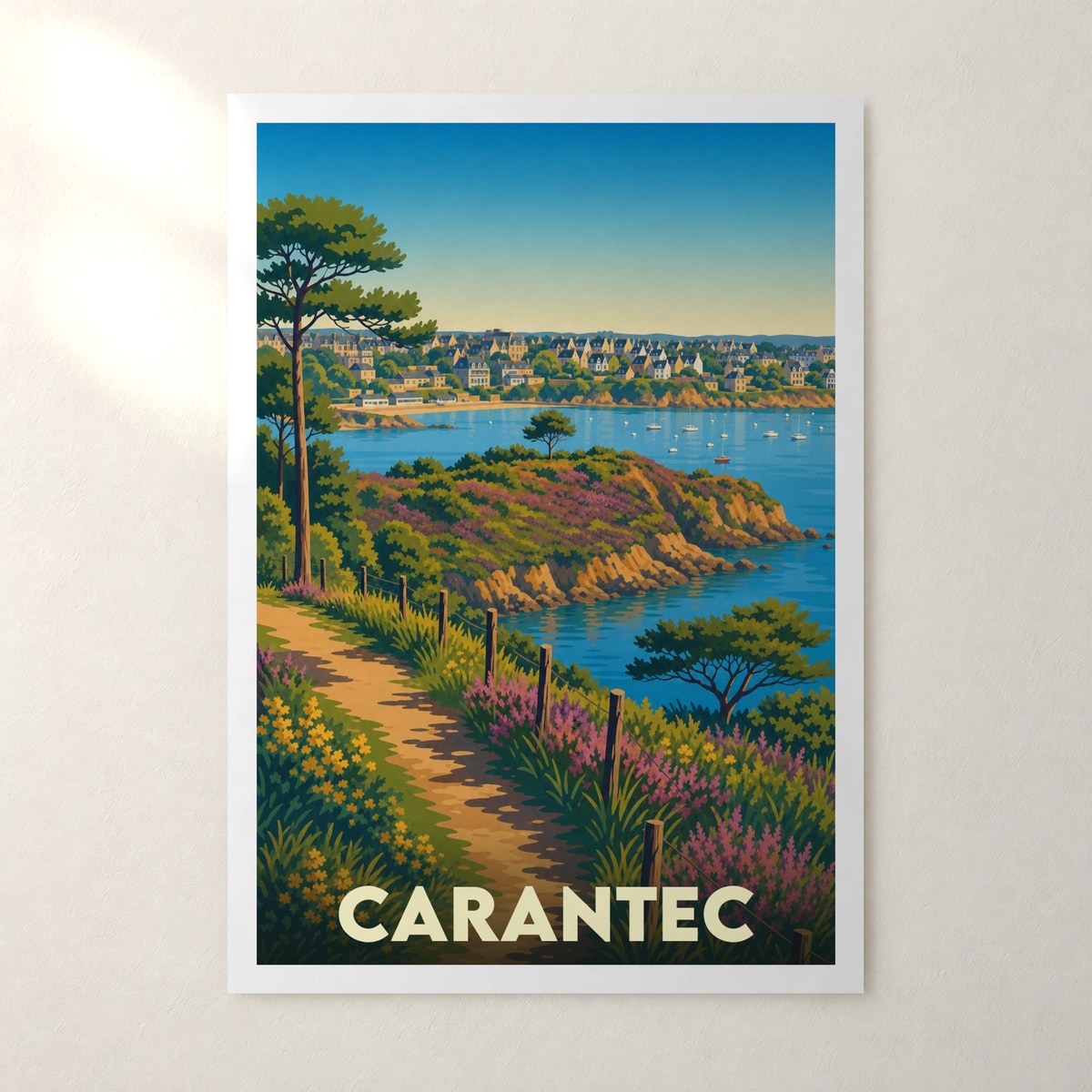 Affiche Carantec – sans cadre, accrochée au mur