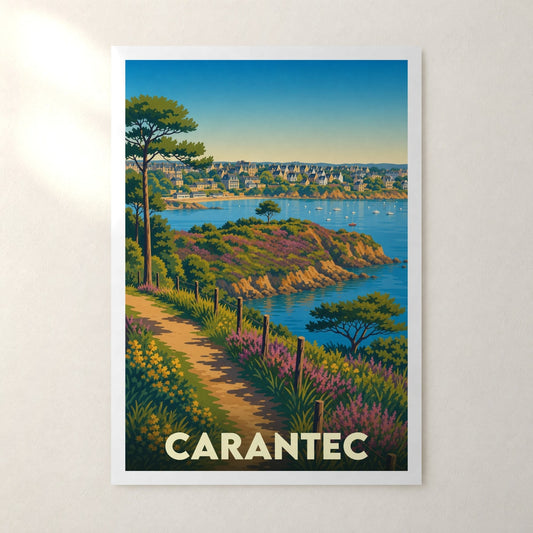 Affiche Carantec – sans cadre, accrochée au mur