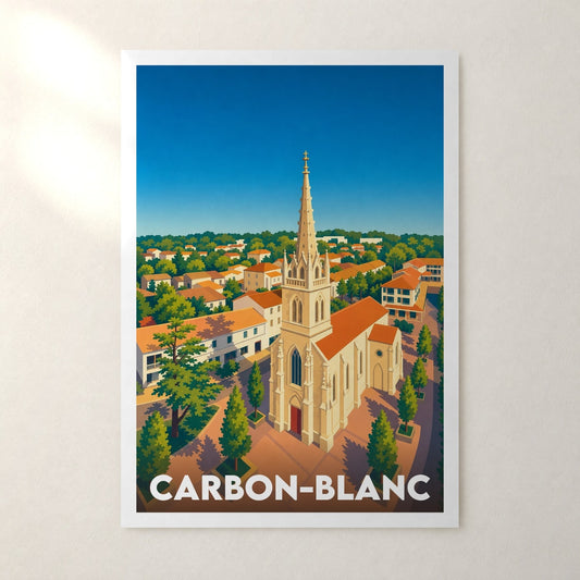 Affiche Carbon-Blanc – sans cadre, accrochée au mur