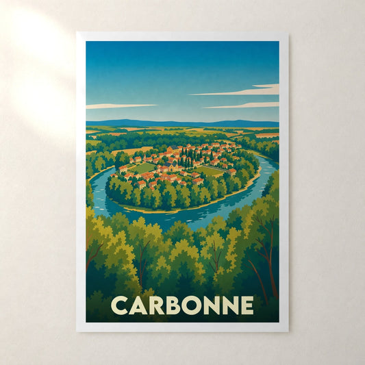 Affiche Carbonne – sans cadre, accrochée au mur