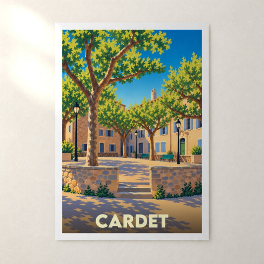 Affiche Cardet – sans cadre, accrochée au mur