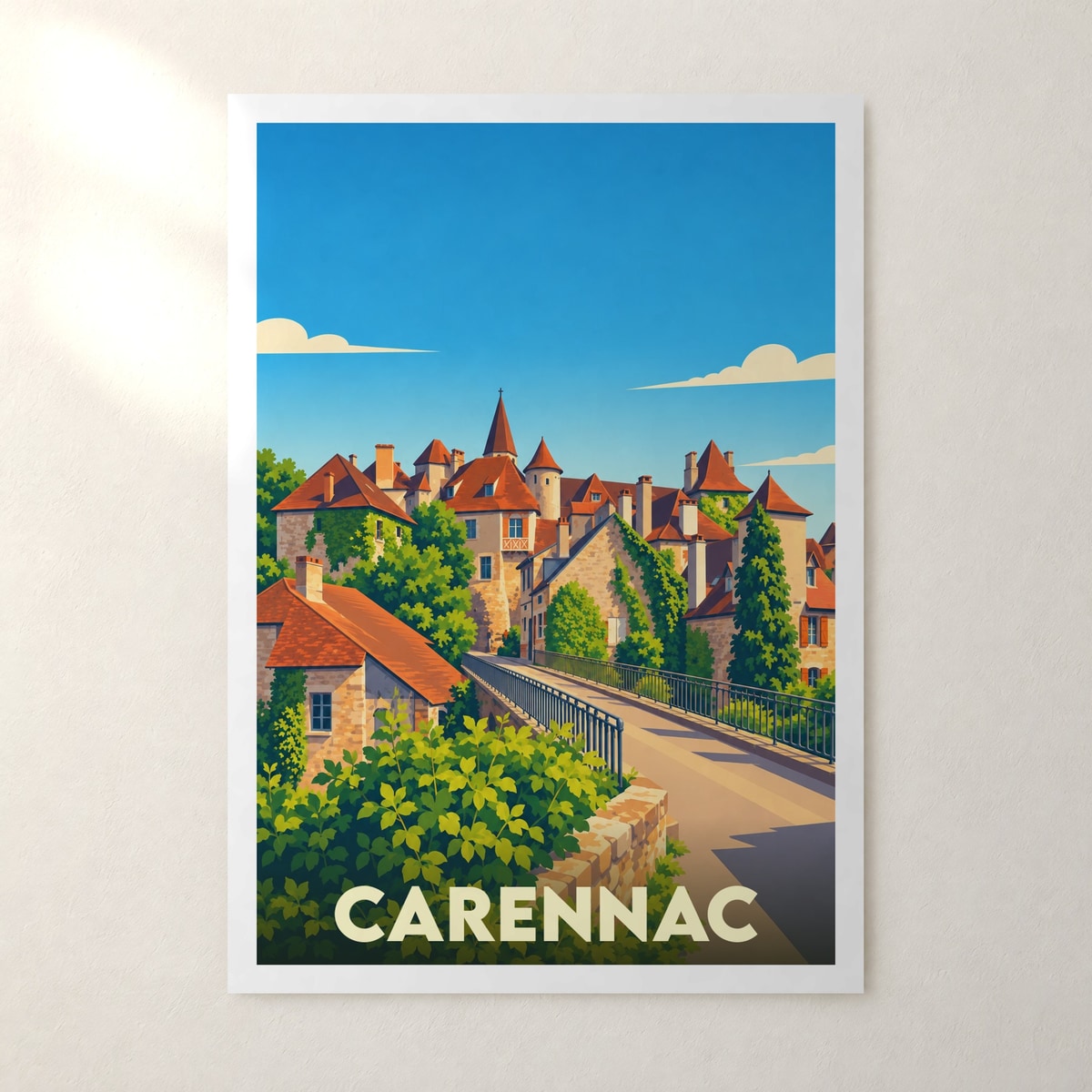 Affiche Carennac – sans cadre, accrochée au mur