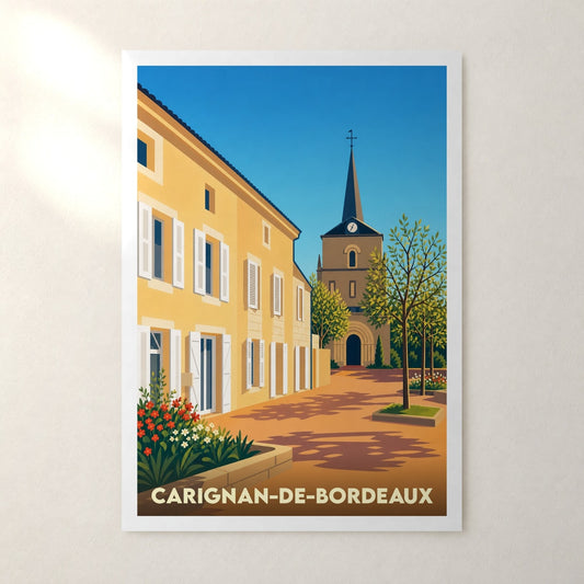 Affiche Carignan-de-Bordeaux – sans cadre, accrochée au mur