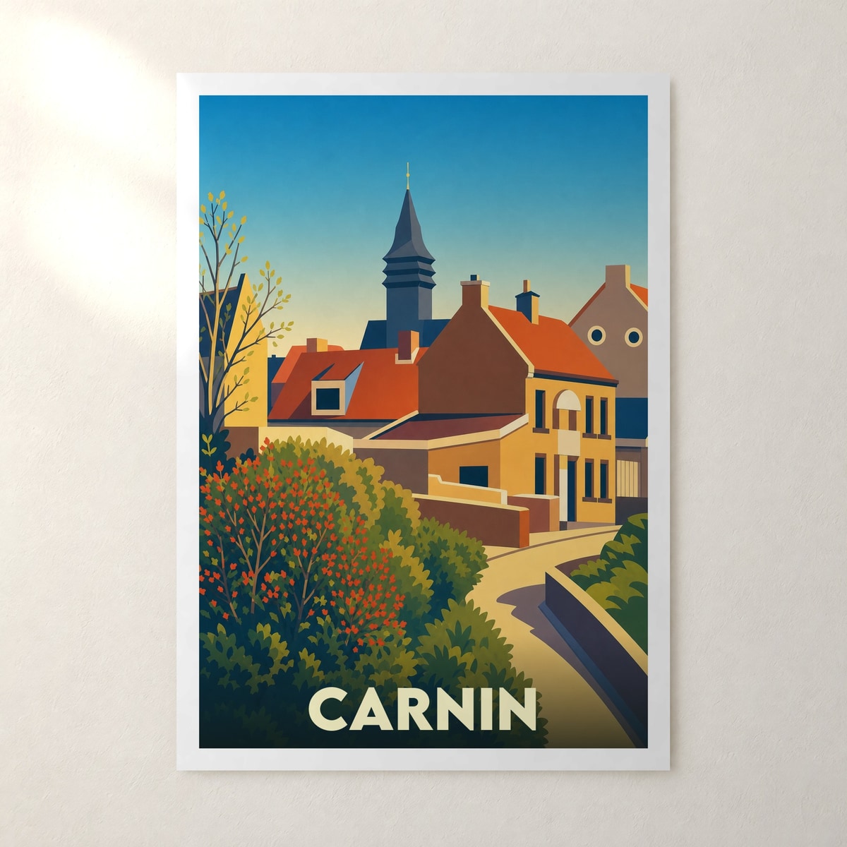 Affiche Carnin – sans cadre, accrochée au mur