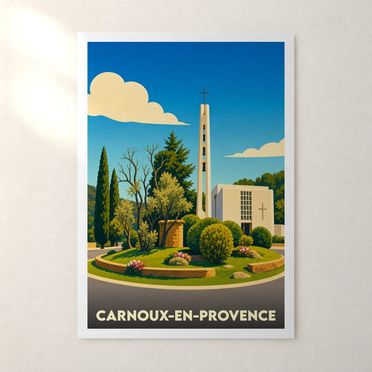 Affiche Carnoux-en-Provence – sans cadre, accrochée au mur