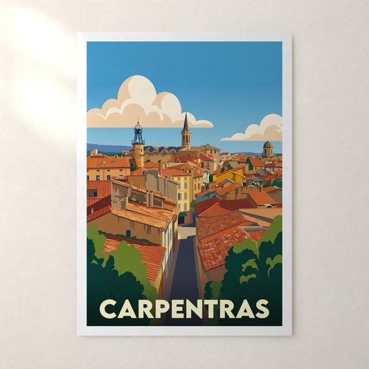 Affiche Carpentras – sans cadre, accrochée au mur
