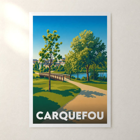 Affiche Carquefou – sans cadre, accrochée au mur