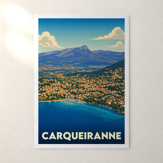 Affiche Carqueiranne – sans cadre, accrochée au mur