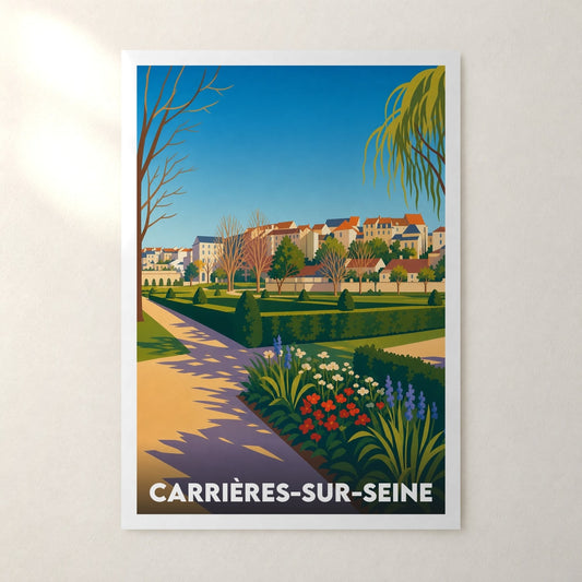 Affiche Carrières-sur-Seine – sans cadre, accrochée au mur