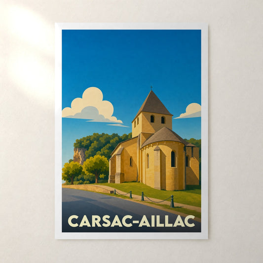 Affiche Carsac-Aillac – sans cadre, accrochée au mur